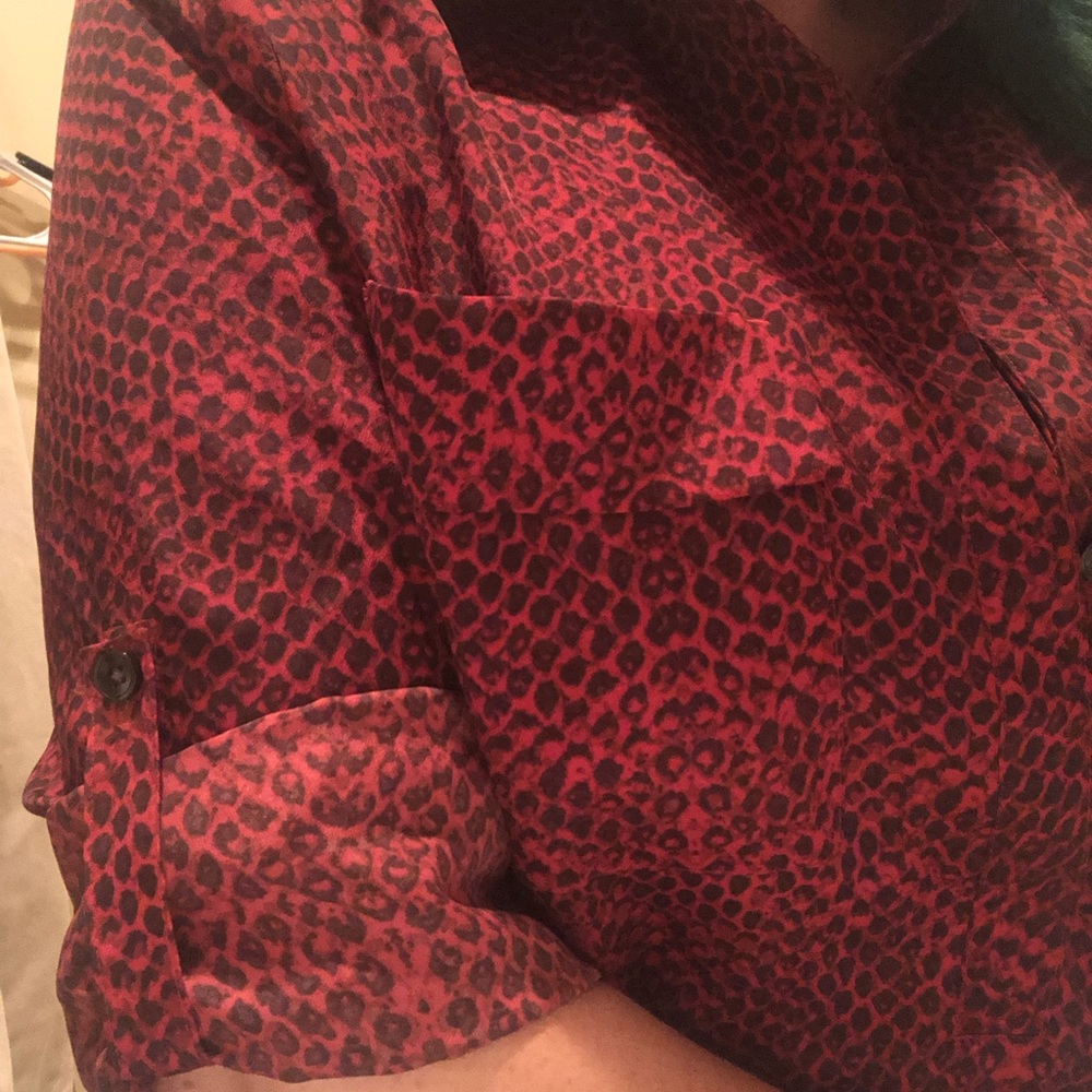 Red python blouse - Picture 4 of 7
